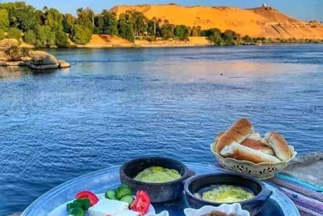 food in Nile in Aswan