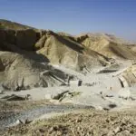 A photo of the Valley of the Kings, an ancient Egyptian necropolis on the west bank of the Nile River near Luxor.