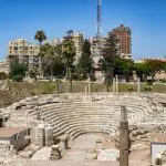 The Roman amphitheatre of Alexandria was built in the 2nd century AD and was once a major venue for gladiatorial combats, chariot races, and other public spectacles.